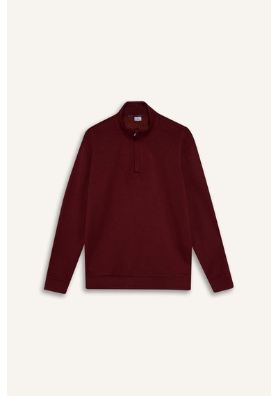 Defacto Standart Fıt Modal Sweatshirt G8148ax25wnbr169 Bordo-br169