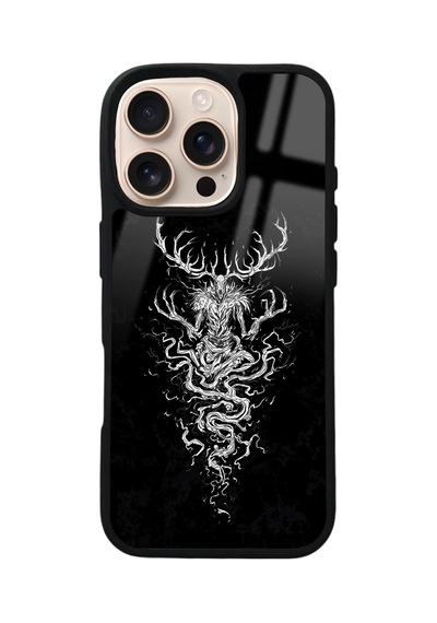 Apple Uyumlu iPhone 16 Pro Witcher 3 Deer Tasarımlı Glossy Telefon Kılıfı Çok Renkli