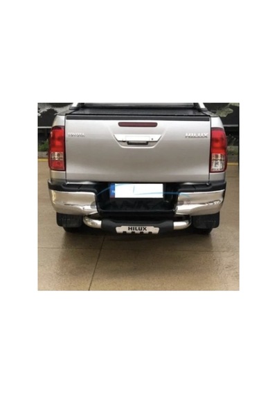 Toyota Hilux 2015+ Hilux Yazılı Arka Tampon Koruma Demiri Gri Arka Koruma Barı