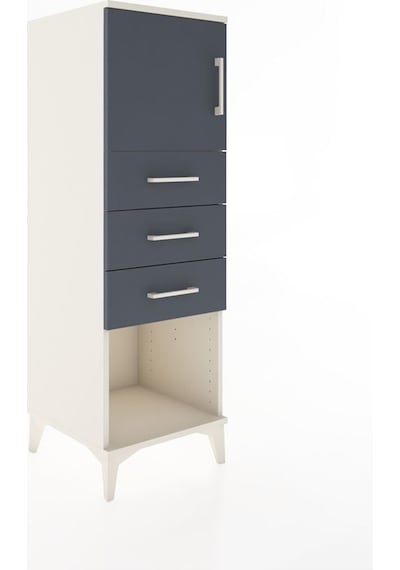 Hyperion Dolap Tek Raflı 3 Çekmeceli Tek Kapaklı 44x44x134 Aytaşı-antrasit Aytası