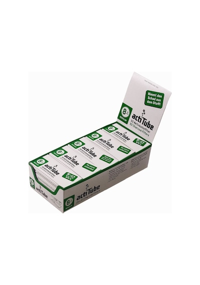 Actitube Karbonlu Pipo Filtresi 8mm 25 X 10'lu Paket