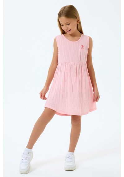 U.s. Polo Assn. Kız Çocuk Pembe Elbise 5274-49888 Pembe