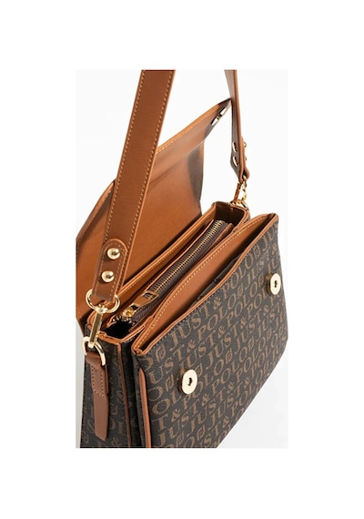Just Polo Kadın Su Geçirmez Ayarlanabilir Askılı Lüks El & Omuz Çantası Shoulder Bag Ebat: 25 X 15 Cm Kahverengi - Taba