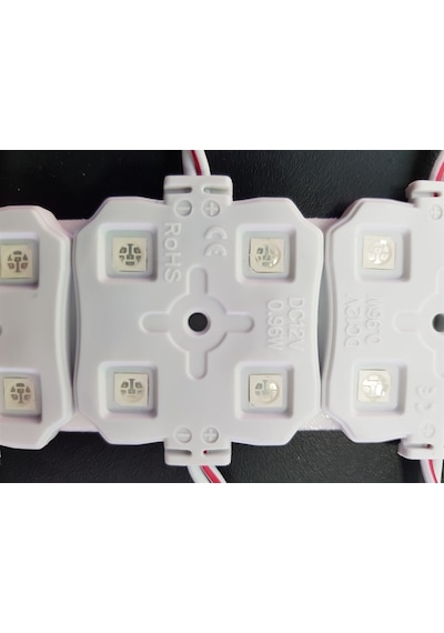 20 Adet Amber Renk Kare Merceksiz 12 Volt Beyaz