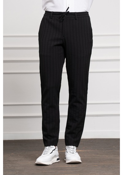 Morven Erkek Siyah Poliviskon Jogger Dynamic Fit Rahat Kesim Pantolon 25ms003014001 Siyah