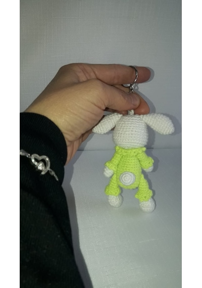 Amigurumi Yeşil Tavşan Anahtarlık