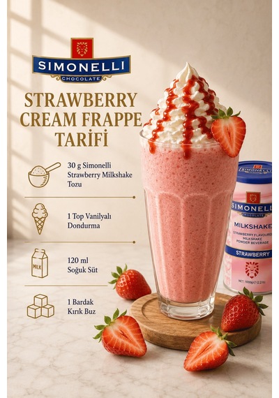 Simonelli Çilekli Milkshake 1 KG