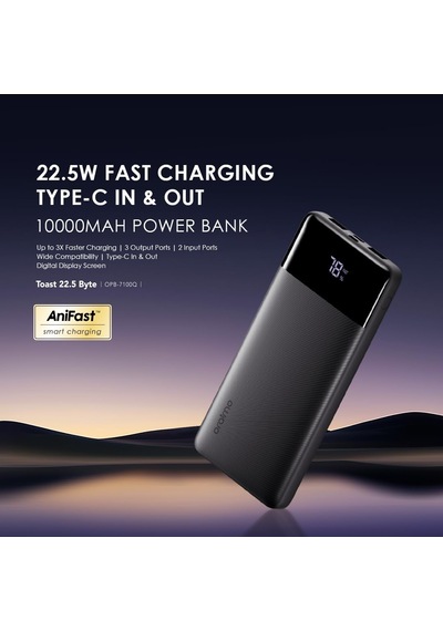 Tr Toast 22.5 Byte 10000mah Harici Pil, Hızlı Şarj 22,5 W Ve Led Ekranlı