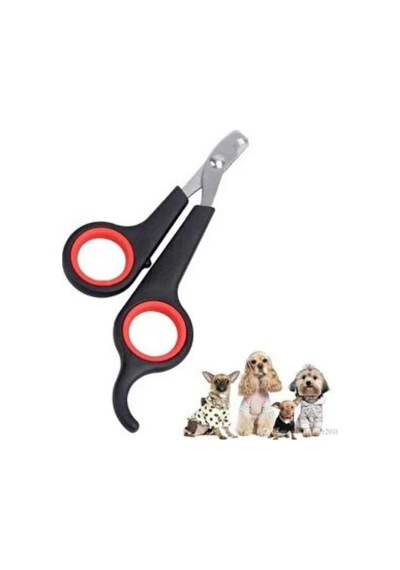 Kedi Ve Küçük Irk Köpekler İçin Ergonomik Saplı Tırnak Makası - Siyah