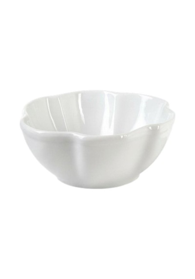 6lı Porselen Kase Çerezlik Sosluk Flora 11 5cm Beyaz