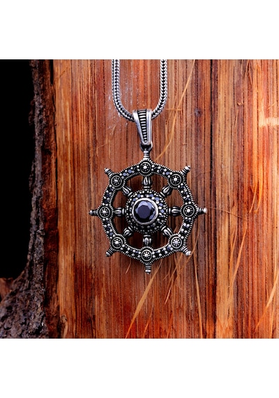 Gemi Dümeni Model 925 Ayar Gümüş Kolye