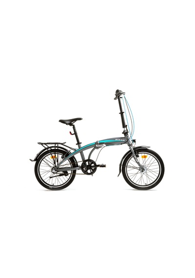 Bisan Fx 3500 Nx3 Katlanır Bisiklet V Fren 20" 3vites Metalik Gri Gri - Mavi