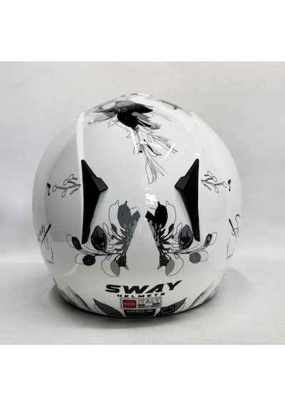 Sway 715 Aynalı Renkli Vizörlü Motosiklet Kaskı Açık Gri