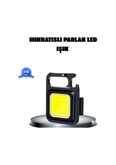 Cob Led Şarjlı Mini Anahtarlık Fener 1000 Lümen, 4 Işık Modlu, Manyetik Ve Type-c