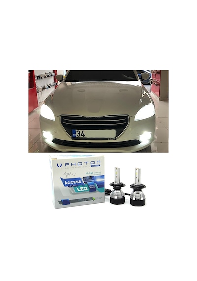 Peugeot 301 Led Xenon Uzun Far Ampulü H1 Access Yeni Seri Beyaz 2012-2017