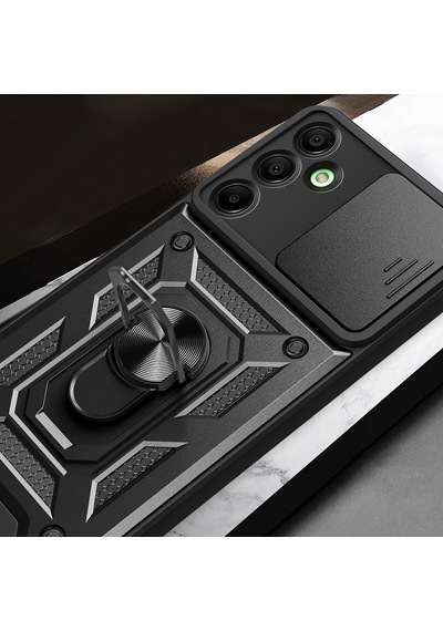 Galaxy Uyumlu A16 Magnetik Standlı Kamera Korumalı Zore Sürgülü Vega