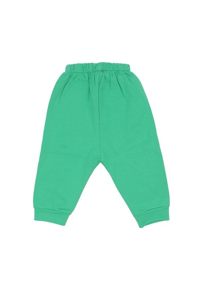 Bebegen Unisex Koyu Yeşil Manşetli Tek Alt Çok Renkli
