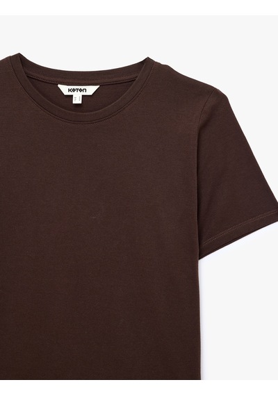 Koton Regular Fit Pamuklu Kısa Kollu Bisiklet Yaka Basic Tişört Kahverengi 6sak60004ek Kahve Koton Regular Fit Pamuklu Kısa Kollu Bisiklet Yaka Basic Tişört Kahverengi 6sak60004ek Kahve