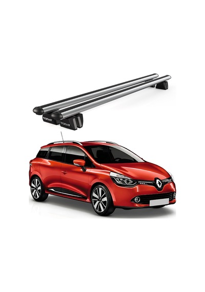 Pençe Renault Clio Iv Sportour 2012-2019 Uyumlu Gri Ara Atkı Port Bagaj Tavan Barı