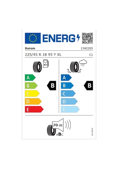 Barum 225/45R18 95Y XL Fr Bravuris 6 Yaz Lastiği - 2026