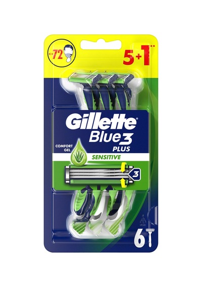 Gillette Blue3 Sensitive Kullan At Tıraş Bıçağı 6'lı - 4 Adet Tarı