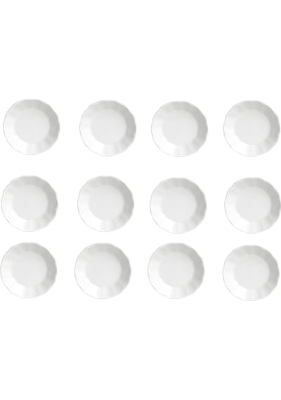 Porland Sade Beyaz Çay Tabağı 12Cm 12'Li Porland