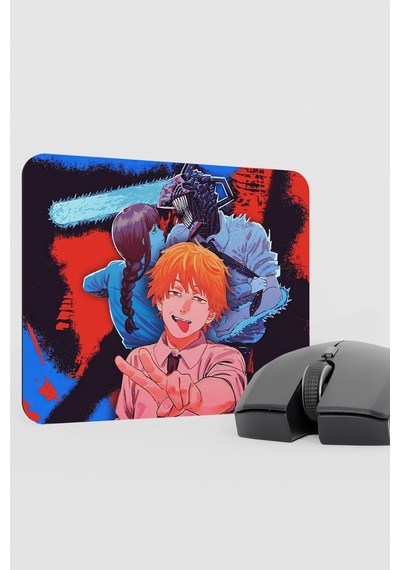 Chainsaw Man Anime V4 - 22x18 Gaming Kauçuk Kaymaz Taban Mouse Pad Fare Altlığı