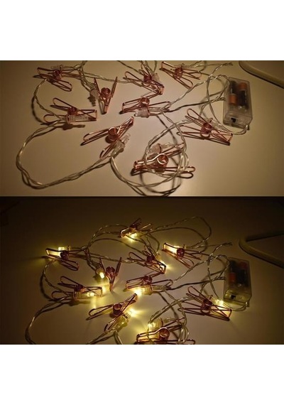 Buffer Bakır Renkli Led Işıklı Fotoğraf Asma Işık Süsleme Led