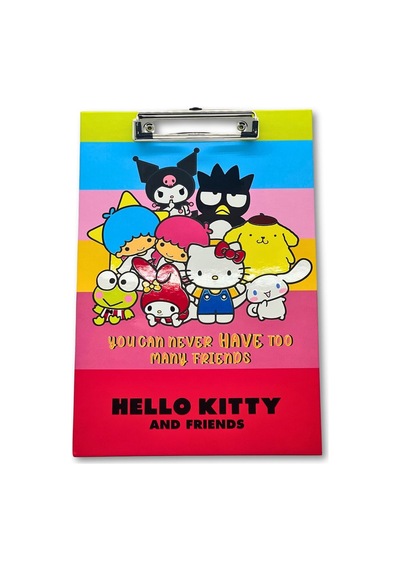 Bakgelal Hello Kitty And Friends Renkli Metal Klipsli Dosya Ve Sekreterlik Çok Sayıda Arkadaş Tasarımlı Bloknot Altlığı - 9040458601795