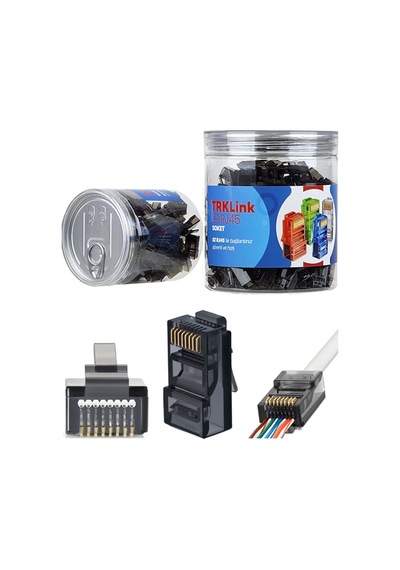 Trklink Ez Rj45 Rj45 Konnektör Siyah 100 'lü Paket