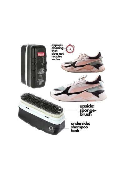 Hazneli Ayakkabı Süngeri Spor 50 Ml Altın - Siyah