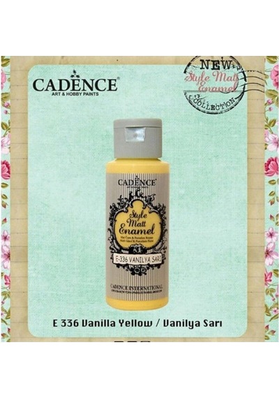 Style Matt Enamel Cam & Porselen Boyası 59 Ml. E-336 Vanilya Sarı Diğer