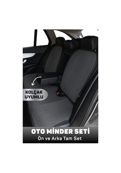 Minderland Mindra Serisi Nıssan Note 2006 - 2013 Uyumlu Oto Koltuk Minder Seti - Füme