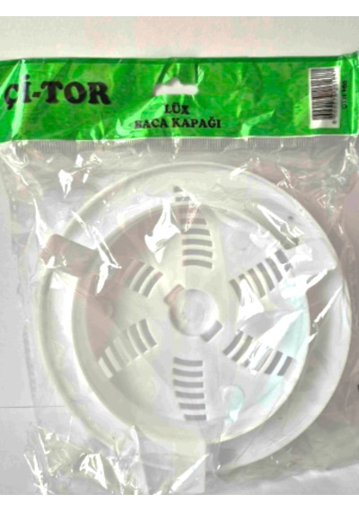 Çi-tor Lüx Baca Kapağı Beyaz Plastik Yuvarlak Havalandırma Kapağı