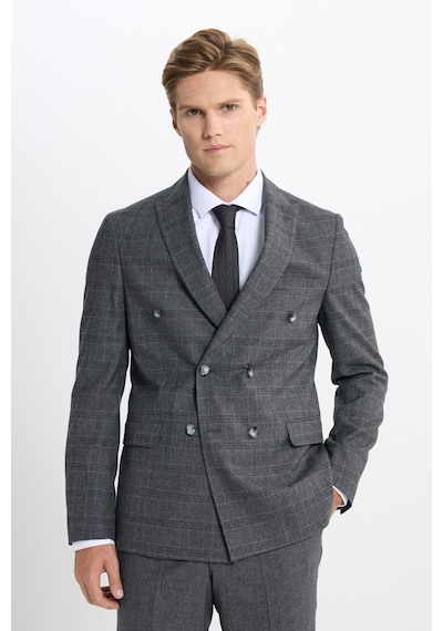 AC&Co / Altınyıldız Classics Erkek Antrasıt Slim Fit Dar Kesim Kırlangıç Yaka Kareli Kapak Cepli Esnek Takım Elbise Antrasit AC&Co / Altınyıldız Classics Erkek Antrasıt Slim Fit Dar Kesim Kırlangıç Yaka Kareli Kapak Cepli Esnek Takım Elbise Antrasit