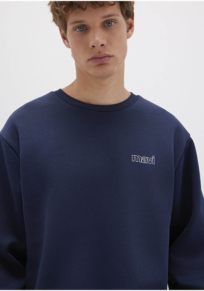 Mavi Baskılı Koyu Lacivert Erkek Sweatshirt M0s10379-70488 Koyu Lacivert