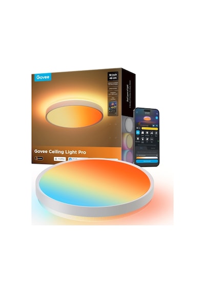 Govee Rgbıcww + Rgbıcww Yuvarlak Akıllı 18 İnç Tavan Armatürü R1250c01 RGB