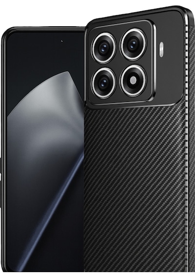 Newface Xiaomi Mi 15t Pro Auto Focus Karbon Kapak - Siyah Siyah