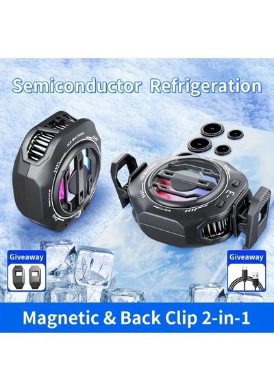 Sunshine022 Usb Güçlü Yarı İletken Soğutucu Siyah Evrensel Sessiz 3 Kademeli Ayarlı 15w Telefon Soğutucu
