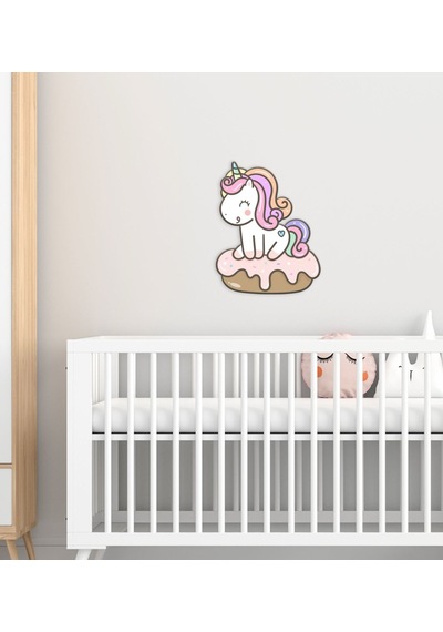BK Gift Unicorn Tasarımlı Çocuk Odası Ahşap Duvar Süsü-3