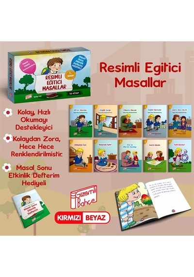Gizemli Bahçe Resimli Eğitici Masallar 10 Lu Okuma Diz