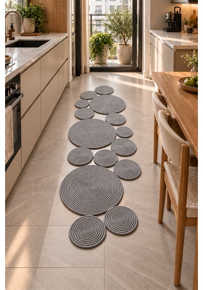 Bohem Asimetrik Jüt El Yapımı Yuvarlak Detaylı Jüt Hasır Görünümlü Dekoratif Kilim, Organik Form Modern Banyo Mutfak Koridor Halı Kilim Paspas Doğal Tasarım Gri 934606952 Gri Bohem Asimetrik Jüt El Yapımı Yuvarlak Detaylı Jüt Hasır Görünümlü Dekoratif Kilim, Organik Form Modern Banyo Mutfak Koridor Halı Kilim Paspas Doğal Tasarım Gri 934606952 Gri