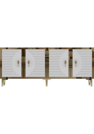Ka1801dbg Tuna Konsol, Tv Sehpası Safirmeşe-beyaz-gold 180cm Safirmeşe-beyaz-gold Ka1801dbg Tuna Konsol, Tv Sehpası Safirmeşe-beyaz-gold 180cm Safirmeşe-beyaz-gold