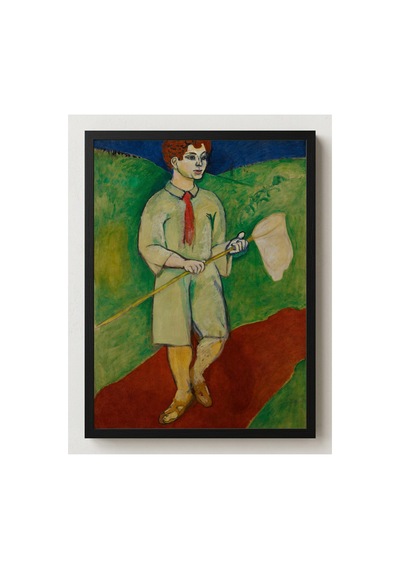Modern Sanat Matisse Kelebek Ağlı Çocuk Çerçevesiz Poster 21x30 Cm A4 Tablo Modern Sanat