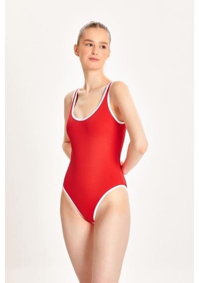 Too Salty Swimwear Kadın Kırmızı U Yaka Mayo 24s128st Kırmızı