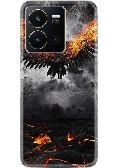 Vivo Y35 Kilif Silikon Desen Ates Kartali 1766 566402782