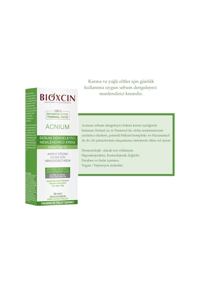 Bioxcin Acnium Sebium  Yüz Yıkama Jeli 500 ML + Bioxcin Acnium Sebum  ve Nemlendirici Krem 50 ML