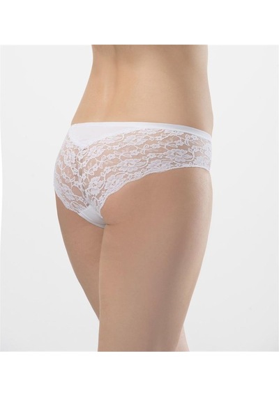 Türen 956 İkili Likralı Dantelli Bikini-beyaz Beyaz