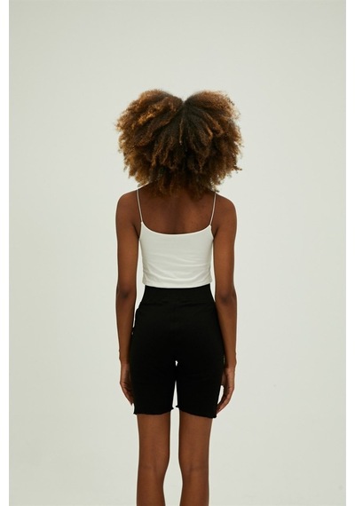 Bad Bear Vinyasa Kadın Beyaz Yuvarlak Yaka Atlet 220323001-WHT