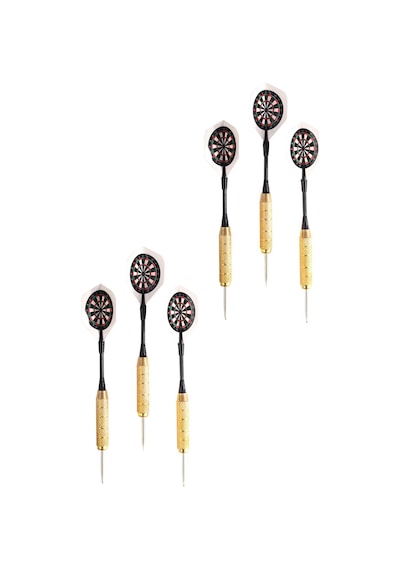 Delta 6 Adet 22 Gram Dart Oku Çelik Uç Pirinç Gövde Renkli Kanat Dart Oku Seti